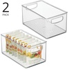 image:imagemDesign Plastic Baby Nursery and Food Organizer  Storage Holder Bin with Handles for Closet Cupboard Cabinet Drawers Shelves  Holds Canned Food Bottles  Ligne Collection  2 Pack  Clear10 x 6 x 5 Pack of 2