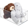 image:imagemDesign Plastic Baby Nursery and Food Organizer  Storage Holder Bin with Handles for Closet Cupboard Cabinet Drawers Shelves  Holds Canned Food Bottles  Ligne Collection  2 Pack  Clear145 x 8 x 6 Pack of 1