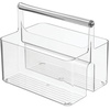 image:imagemDesign Shower Caddy Storage  Plastic Organizer  Light PinkRose GoldClearChrome
