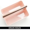 image:imagemDesign Shower Caddy Storage  Plastic Organizer  Light PinkRose GoldLight PinkRose Gold