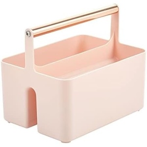 image:imagemDesign Shower Caddy Storage  Plastic Organizer  Light PinkRose GoldLight PinkRose Gold