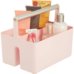 image:imagemDesign Shower Caddy Storage  Plastic Organizer  Light PinkRose GoldLight PinkSatin