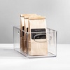 image:imagemDesign Plastic Kitchen Organizer  Storage Holder Bin with Handles for Pantry Cupboard Cabinet FridgeFreezer Shelves Counter  Holds Canned Food Snacks  Ligne Collection  6 Pack  Clear