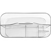 image:imagemDesign Plastic Divided Shower Organizer Basket Caddy Tote with Handle  Storage for Bathroom or Dorm  Holds Hand Soap Shampoo Sponges Scrubs and Body Wash  Lumiere Collection  Clear