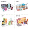 image:imagemDesign Plastic Divided Shower Organizer Basket Caddy Tote with Handle  Storage for Bathroom or Dorm  Holds Hand Soap Shampoo Sponges Scrubs and Body Wash  Lumiere Collection  Clear