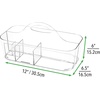 image:imagemDesign Plastic Divided Shower Organizer Basket Caddy Tote with Handle  Storage for Bathroom or Dorm  Holds Hand Soap Shampoo Sponges Scrubs and Body Wash  Lumiere Collection  Clear