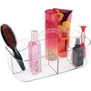 image:imagemDesign Plastic Divided Shower Organizer Basket Caddy Tote with Handle  Storage for Bathroom or Dorm  Holds Hand Soap Shampoo Sponges Scrubs and Body Wash  Lumiere Collection  Clear