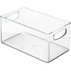 image:imagemDesign Plastic Storage Organizer Wide Container Bin with Handles for Bathroom Home Organization  Holds Vitamins Supplements Makeup Styling Tools  Ligne Collection  Clear