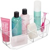 image:imagemDesign Plastic Divided Shower Organizer Basket Caddy Tote with Handle  Storage for Bathroom or Dorm  Holds Hand Soap Shampoo Sponges Scrubs and Body Wash  Lumiere Collection  Clear