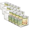 image:imagemDesign Plastic Stackable Kitchen Organizer  Storage Bin with Handles for Refrigerator Freezer Cabinet and Pantry Shelves Organization  Food Container  Clear16 x 6 x 5 Pack of 3