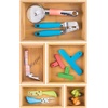 image:imagemDesign Bamboo Wood Kitchen Cabinet Drawer Organizer Tray Bins  Multipurpose  Use in Drawers on Countertops Shelves or in Pantry  Varied Sizes  Echo Collection  Set of 5  Natural