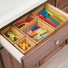 image:imagemDesign Bamboo Wood Kitchen Cabinet Drawer Organizer Tray Bins  Multipurpose  Use in Drawers on Countertops Shelves or in Pantry  Varied Sizes  Echo Collection  Set of 5  Natural