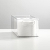 image:imagemDesign Plastic Bathroom Storage Container Bins w Handles  Closet Cabinet Vanity Cupboard Shelf Organization Hair Tools Accessory Organizer  Ligne Collection Clear 16x6x5 Pack of 816 x 6 x 5 Pack of 8