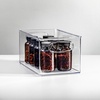 image:imagemDesign Plastic Bathroom Storage Container Bins w Handles  Closet Cabinet Vanity Cupboard Shelf Organization Hair Tools Accessory Organizer  Ligne Collection Clear 16x6x5 Pack of 810 x 6 x 5 Pack of 4