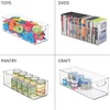 image:imagemDesign Plastic Bathroom Storage Container Bins w Handles  Closet Cabinet Vanity Cupboard Shelf Organization Hair Tools Accessory Organizer  Ligne Collection Clear 16x6x5 Pack of 816 x 6 x 5 Pack of 8
