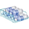 image:imagemDesign Wide Plastic Kitchen Water Bottle Storage Organizer Tray Rack  Holder and Dispenser for Refrigerators Freezers Cabinets Pantry Garage  Sea BlueSea Blue