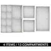 image:imagemDesign Fabric Drawer Organizer Bins KidsBaby Nursery Dresser Closet Shelf Playroom Organization Hold Clothes Toys Diapers Bibs Blankets Set of 4 2 Pack GrayWhite Polka DotGreyWhite