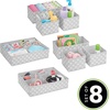 image:imagemDesign Fabric Drawer Organizer Bins KidsBaby Nursery Dresser Closet Shelf Playroom Organization Hold Clothes Toys Diapers Bibs Blankets Set of 4 2 Pack GrayWhite Polka DotGreyWhite