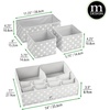 image:imagemDesign Fabric Drawer Organizer Bins KidsBaby Nursery Dresser Closet Shelf Playroom Organization Hold Clothes Toys Diapers Bibs Blankets Set of 4 2 Pack GrayWhite Polka DotGreyWhite