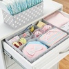 image:imagemDesign Fabric Drawer Organizer Bins KidsBaby Nursery Dresser Closet Shelf Playroom Organization Hold Clothes Toys Diapers Bibs Blankets Set of 4 2 Pack GrayWhite Polka DotGreyWhite