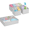image:imagemDesign Fabric Drawer Organizer Bins KidsBaby Nursery Dresser Closet Shelf Playroom Organization Hold Clothes Toys Diapers Bibs Blankets Set of 4 2 Pack GrayWhite Polka DotGreyWhite