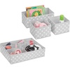 image:imagemDesign Fabric Drawer Organizer Bins KidsBaby Nursery Dresser Closet Shelf Playroom Organization Hold Clothes Toys Diapers Bibs Blankets Set of 4 2 Pack GrayWhite Polka DotGreyWhite