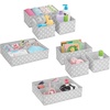 image:imagemDesign Fabric Drawer Organizer Bins KidsBaby Nursery Dresser Closet Shelf Playroom Organization Hold Clothes Toys Diapers Bibs Blankets Set of 4 2 Pack GrayWhite Polka DotGreyWhite