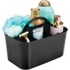 image:imagemDesign Small Plastic ShowerBath Storage Organizer Caddy Tote with Handle for Dorm Shelf Cabinet  Hold Soap Shampoo Conditioner Combs Brushes Lumiere Collection BlackBlack