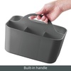 image:imagemDesign Small Plastic ShowerBath Storage Organizer Caddy Tote with Handle for Dorm Shelf Cabinet  Hold Soap Shampoo Conditioner Combs Brushes Lumiere Collection BlackCharcoal