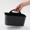 image:imagemDesign Small Plastic ShowerBath Storage Organizer Caddy Tote with Handle for Dorm Shelf Cabinet  Hold Soap Shampoo Conditioner Combs Brushes Lumiere Collection BlackBlack