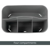image:imagemDesign Small Plastic ShowerBath Storage Organizer Caddy Tote with Handle for Dorm Shelf Cabinet  Hold Soap Shampoo Conditioner Combs Brushes Lumiere Collection BlackCharcoal